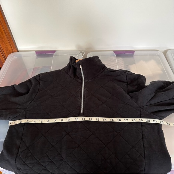Lululemon Women's Forever Warm Quilted Quarter Zip Pullover Sweatshirt Size 10 - Picture 14 of 15